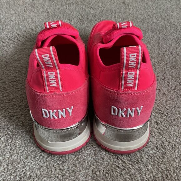 DKNY Womens Sabatini Pink Fitness Gym Trainers Sock Sneakers‎ 8.5 - Picture 3 of 6